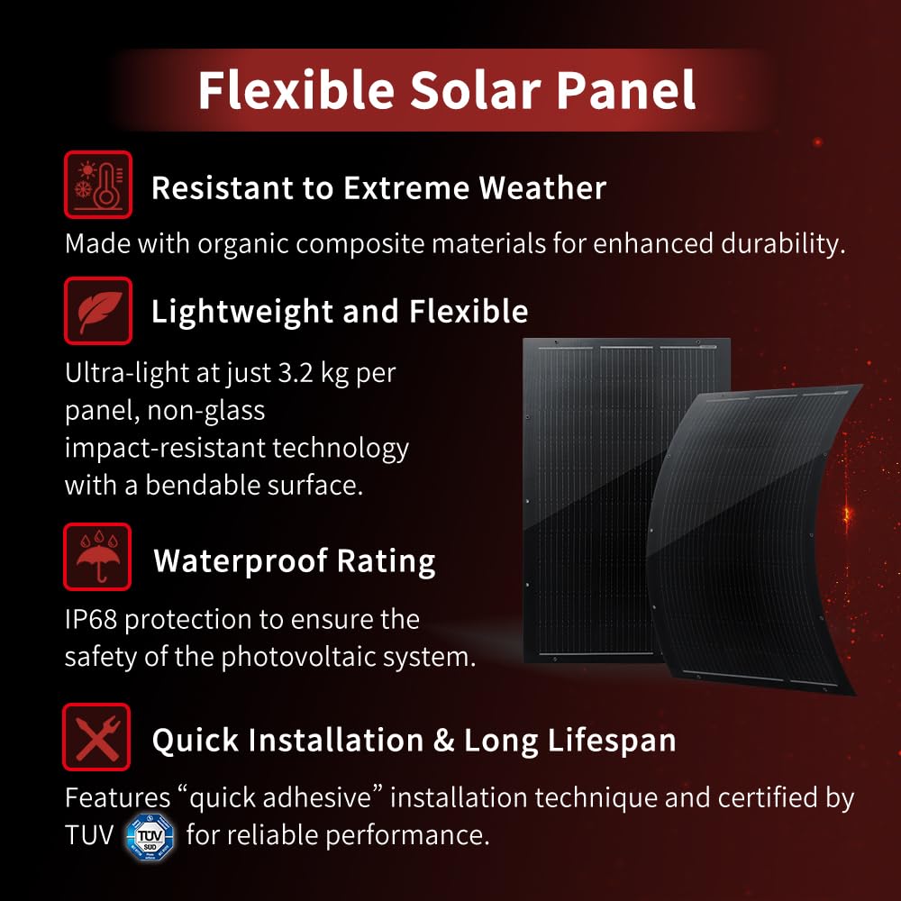 SERAPP Dünnes Flexibles Solarpanel Set