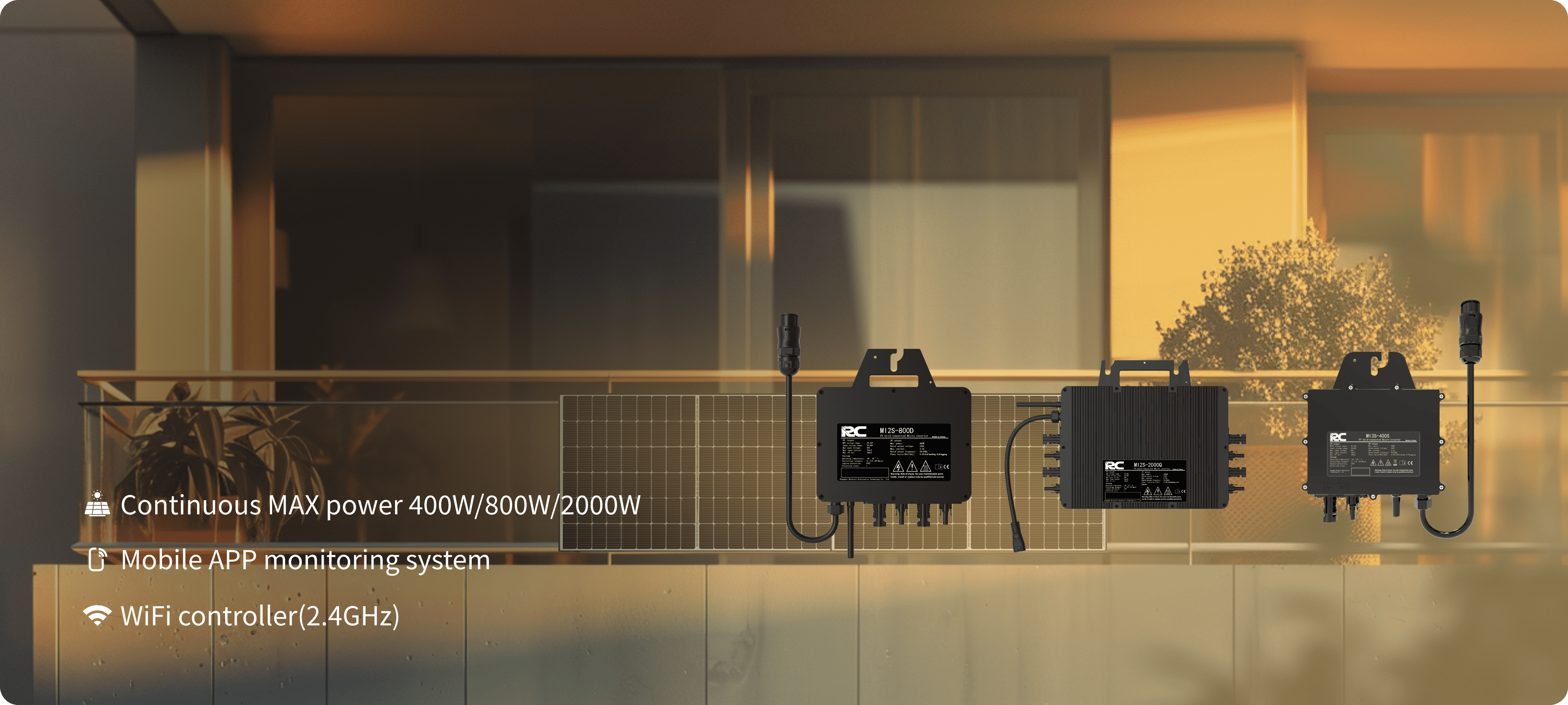 Bei strahlendem Sonnenschein entfalten die schwarzen Micro-Inverter von RC (400W, 800W, 2000W) ihre außergewöhnliche Leistung und unübertroffene Langlebigkeit und setzen neue Maßstäbe für effiziente Solarlösungen – ideal für private und gewerbliche Solarsysteme.
