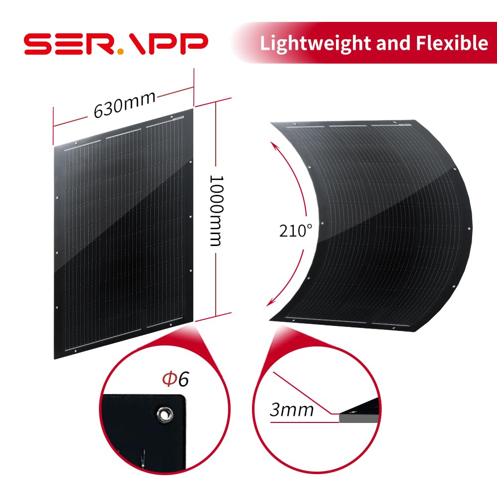SERAPP Dünnes Flexibles Solarpanel Set