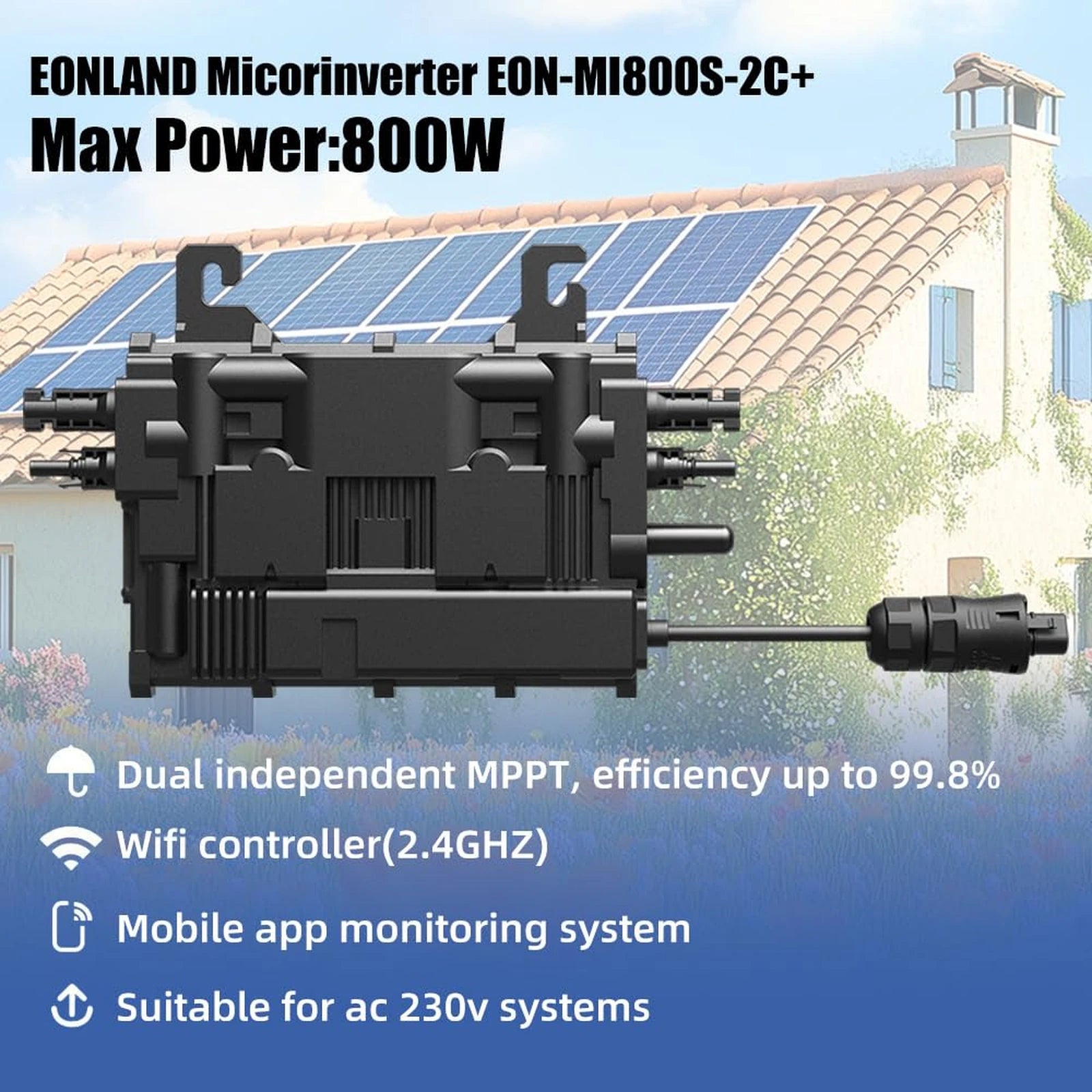 EON-MI800S 800W Mikro-Wechselrichter für Balkonkraftwerke