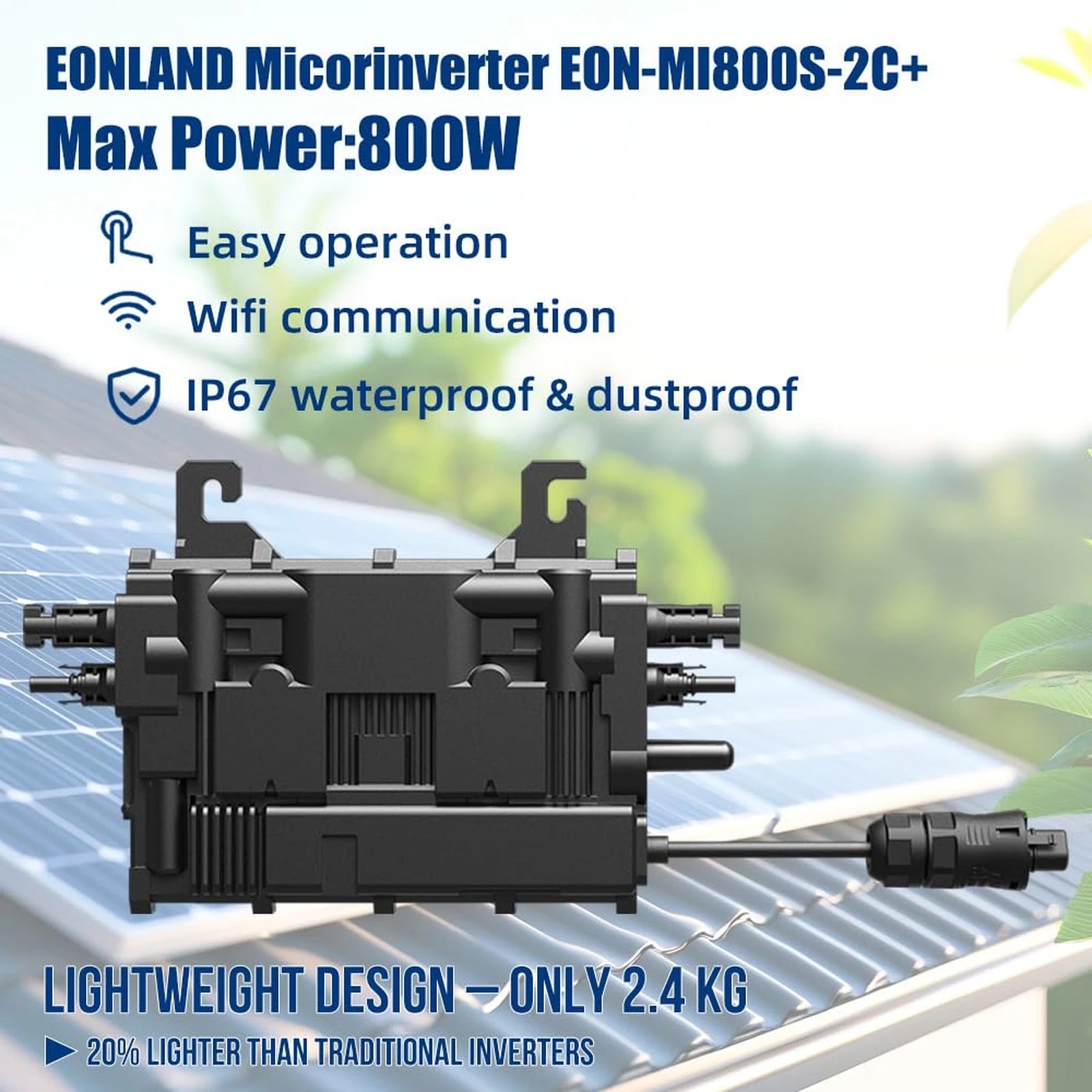 EON-MI800S 800W Mikro-Wechselrichter für Balkonkraftwerke