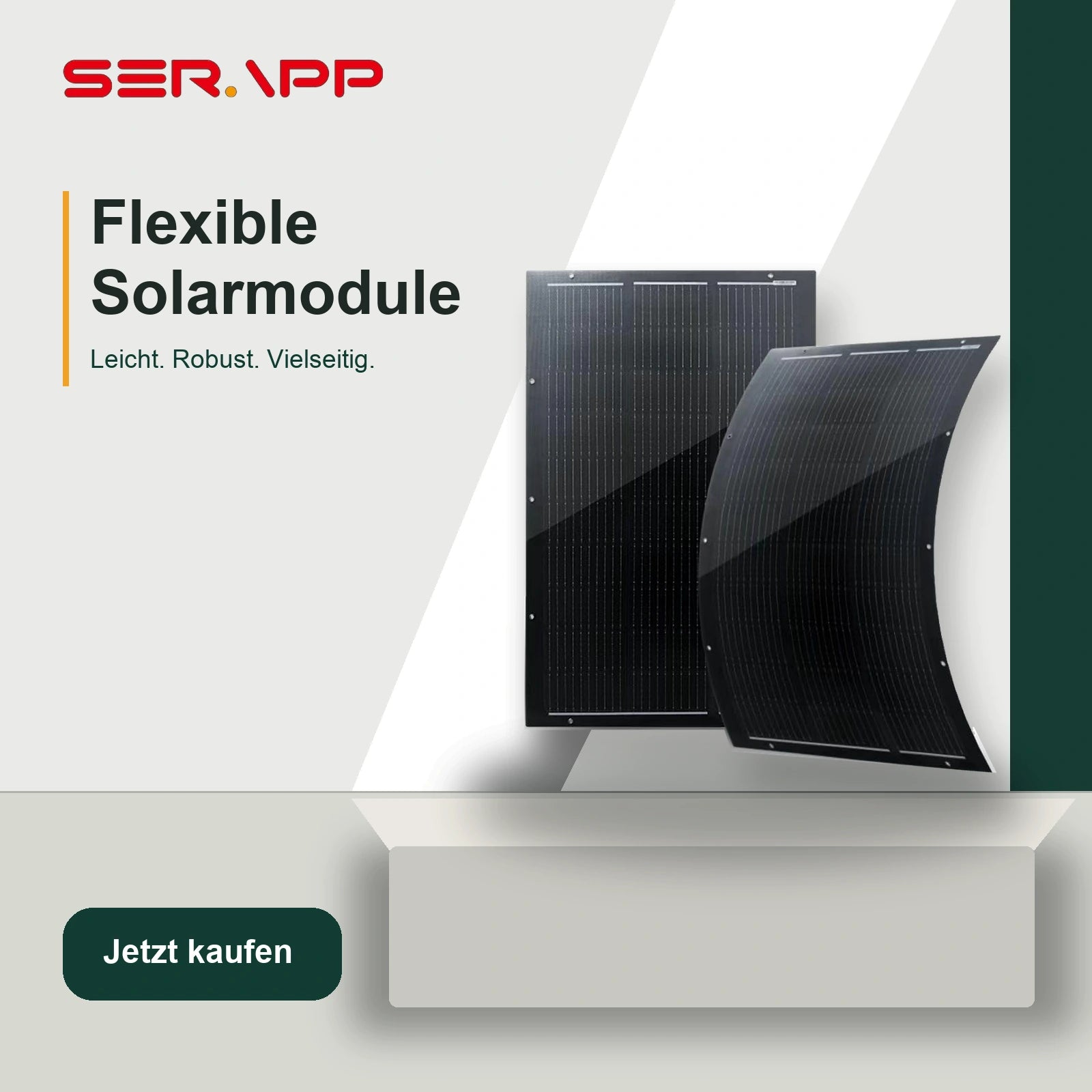 SERAPP Dünnes Flexibles Solarpanel Set
